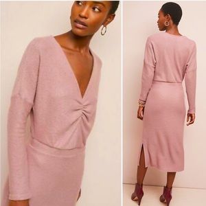 NWT Anthropologie Eri + Ali Knit Midi Long Sleeve Dress